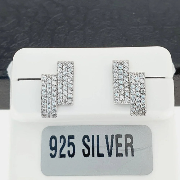 "925 sterling silver luxury CZ earrings for women/girls, Best for gift, RJUS2203 - Picture 11 of 11